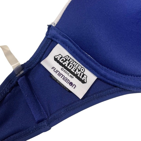 MY Hero Academia Bra Top Small Costume Cosplay Blue Red Halter - Picture 5 of 8